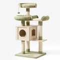 Arbre à chat 70 x 60 x 170 cm en bois vert avec griffoirs en sisal et niches