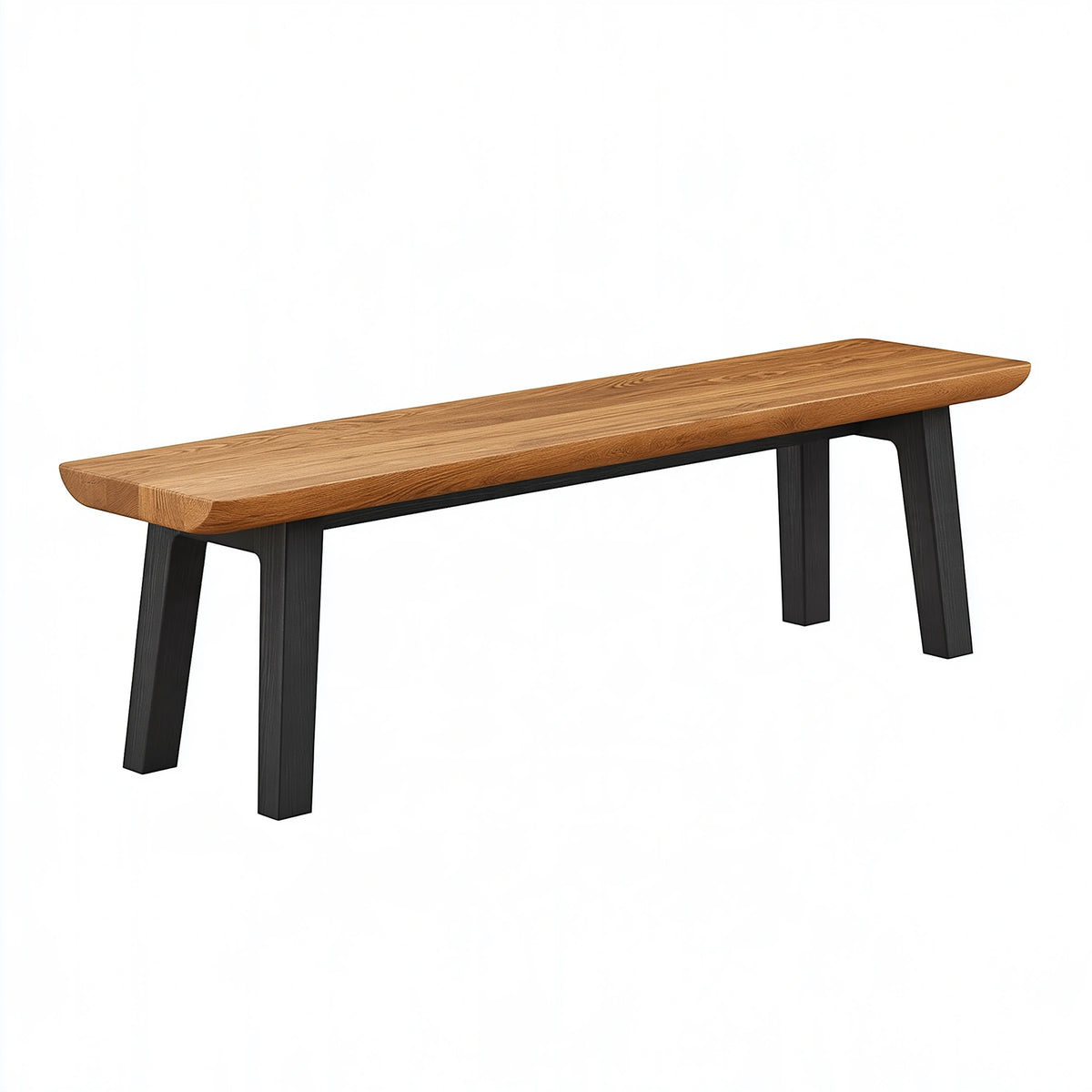 Banc de salle à manger 160 x 35 x 45 cm en bois marron et noir style moderne