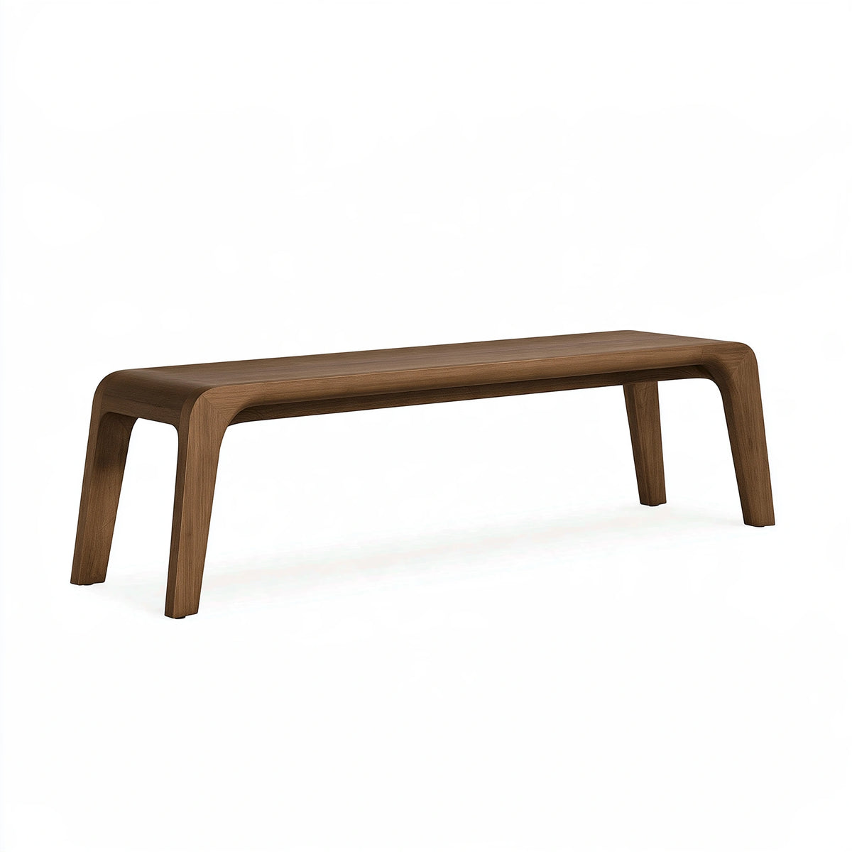 Banc 120 x 35 x 45 cm en bois brun style contemporain